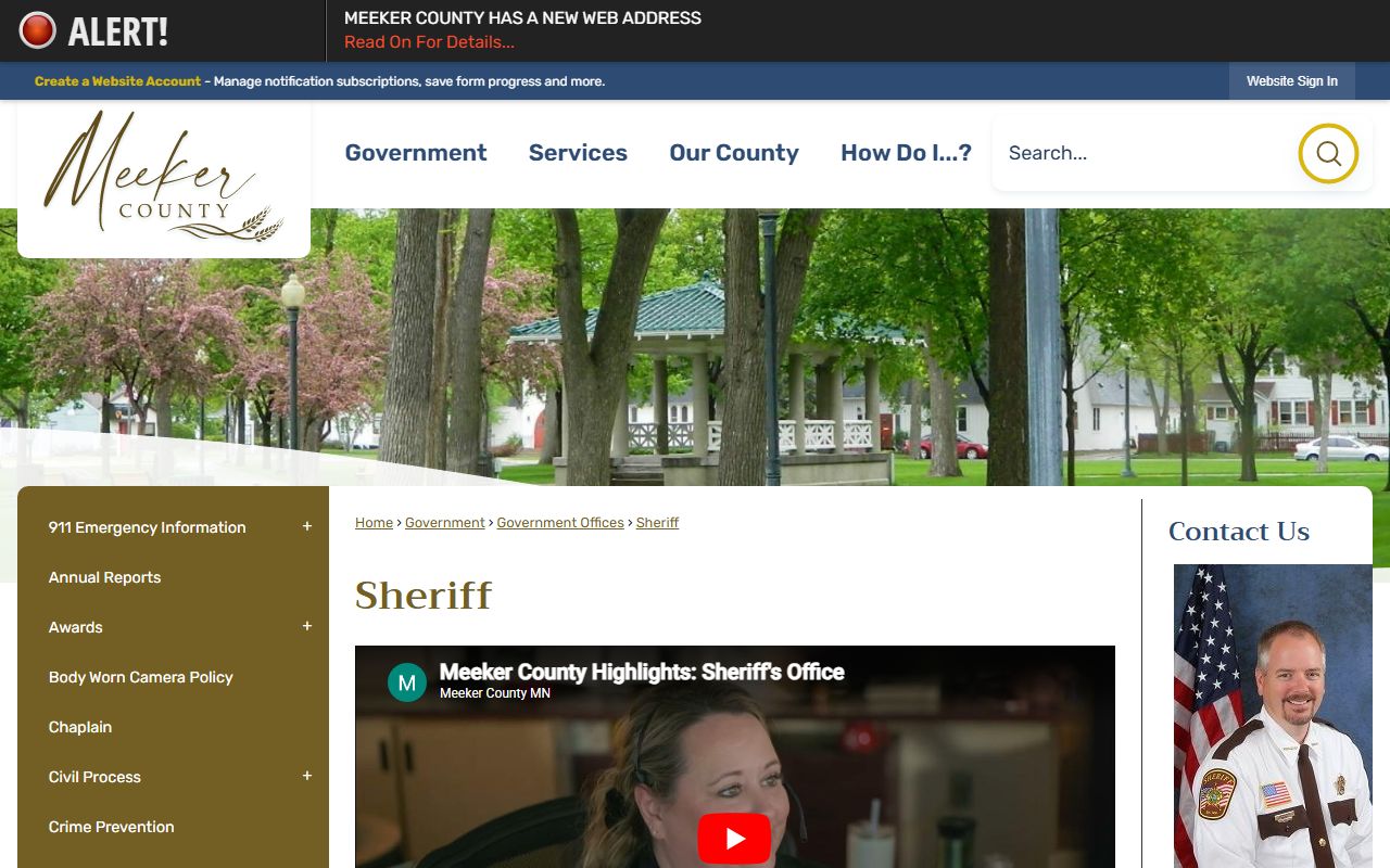 Meeker County arrest records and court charges Sheriff's Office page