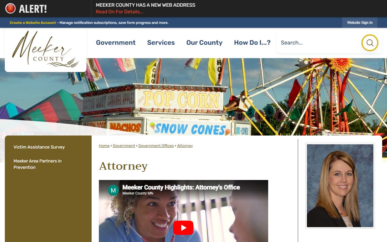 Meeker County arrest records and charges County Attorney page