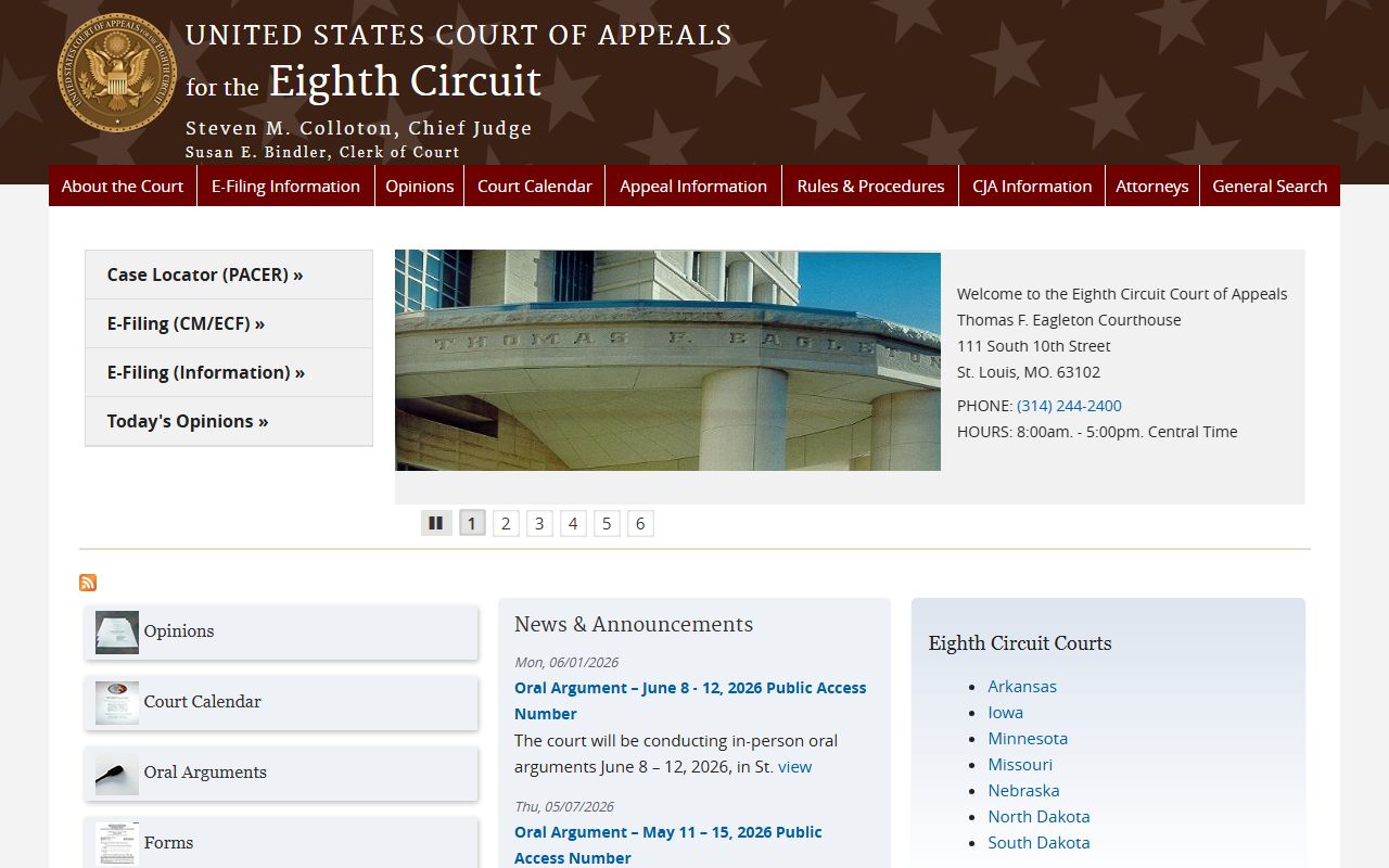 Meeker County court dockets federal appellate court context